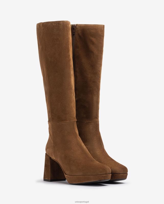 Unisa bota com salto e plataforma mulheres 6V2Z61026 moda