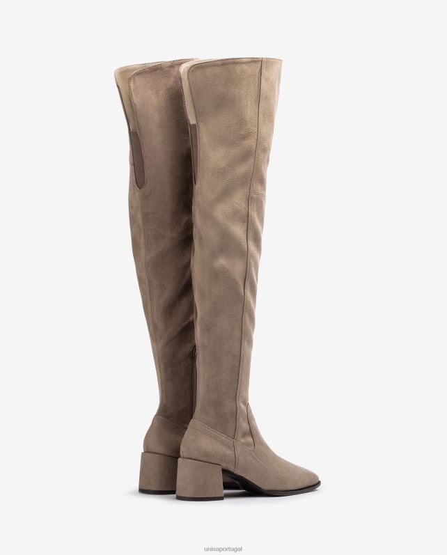 Unisa bota coxa com bico quadrado mulheres 6V2Z61042 moda