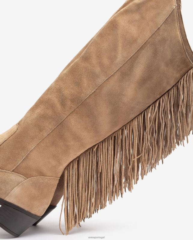 Unisa bota de camurça com borlas mulheres 6V2Z61037 gracioso