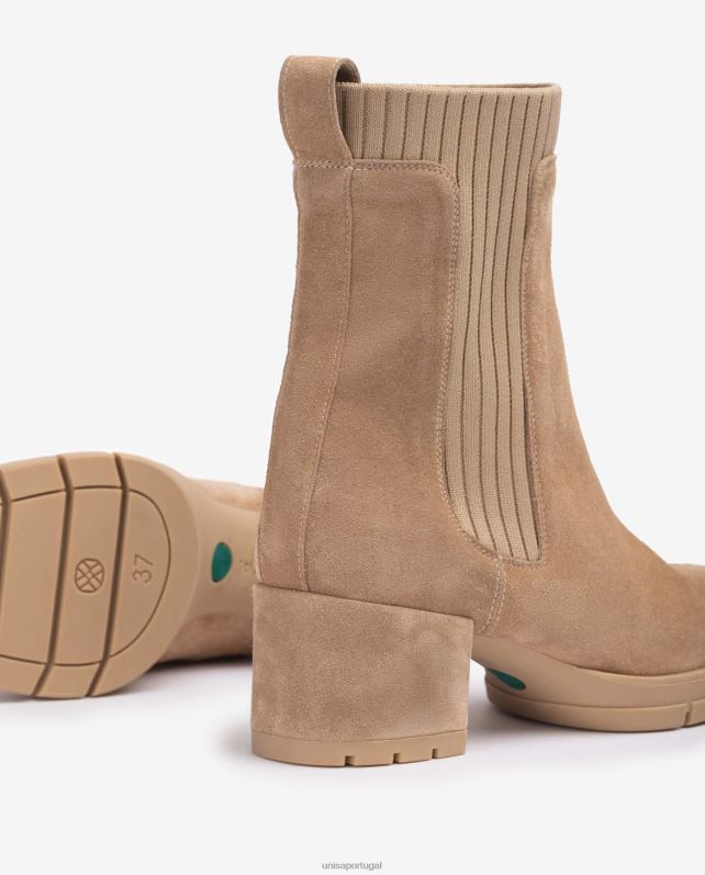 Unisa bota de camurça com meia canelada crianças 6V2Z6935 bege