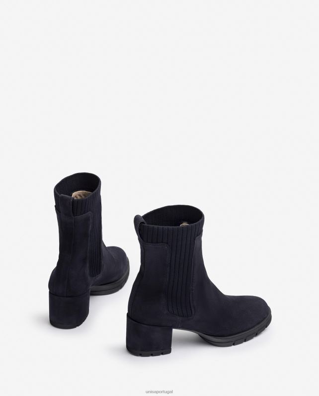 Unisa bota de camurça com meia canelada crianças 6V2Z6936 azul