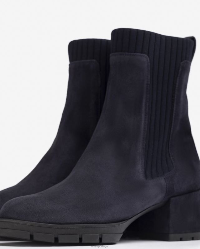 Unisa bota de camurça com meia canelada crianças 6V2Z6936 azul