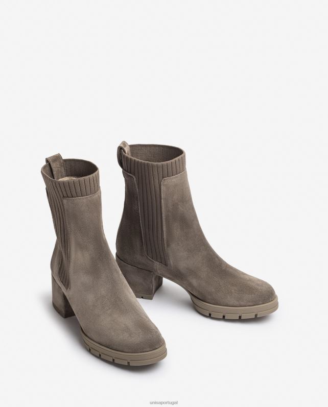 Unisa bota de camurça com meia canelada crianças 6V2Z6938 marrom