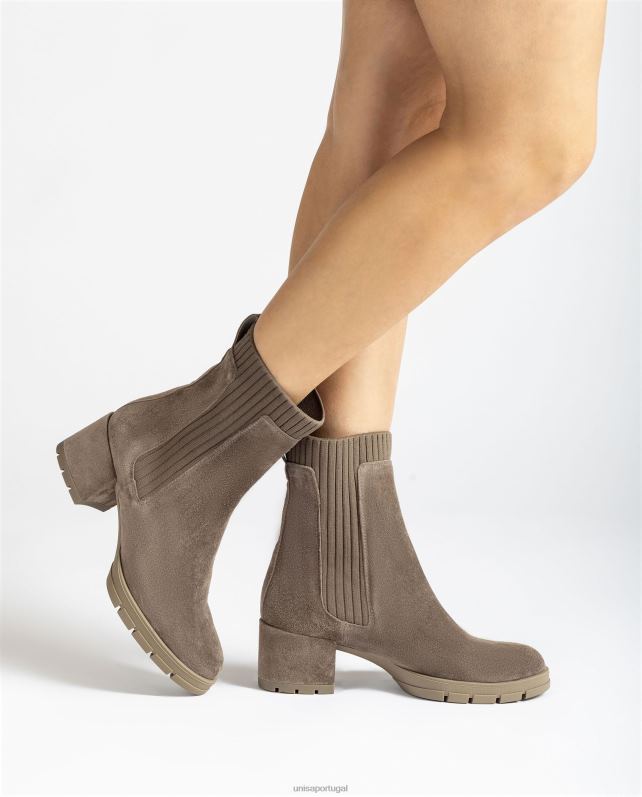 Unisa bota de camurça com meia canelada crianças 6V2Z6938 marrom