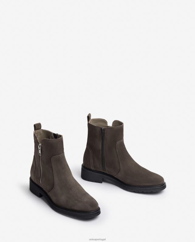 Unisa bota de camurça com zíper mulheres 6V2Z6889 moda