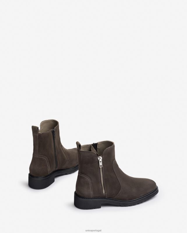 Unisa bota de camurça com zíper mulheres 6V2Z6889 moda