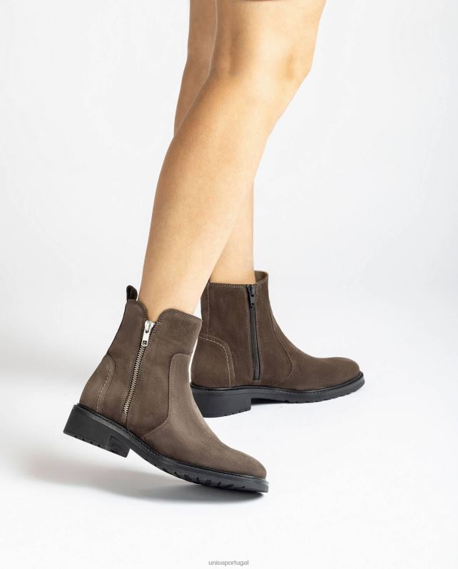 Unisa bota de camurça com zíper mulheres 6V2Z6889 moda