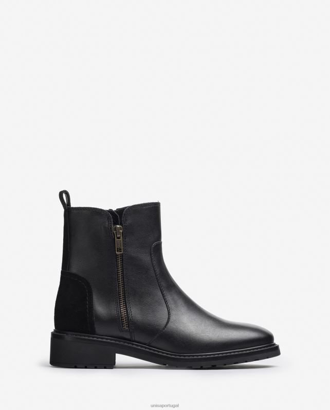 Unisa bota de camurça com zíper mulheres 6V2Z6890 moda