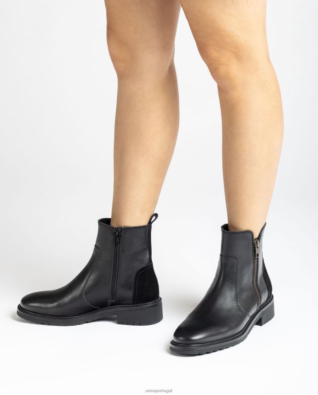 Unisa bota de camurça com zíper mulheres 6V2Z6890 moda