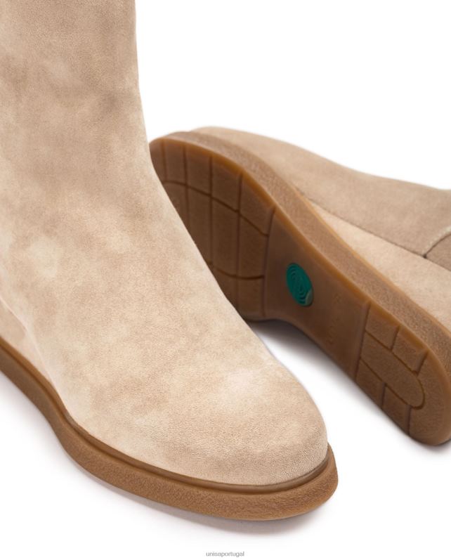 Unisa bota de camurça com zíper na parte interna crianças 6V2Z6946 bege