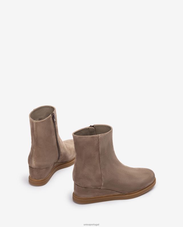 Unisa bota de camurça com zíper na parte interna crianças 6V2Z6948 marrom