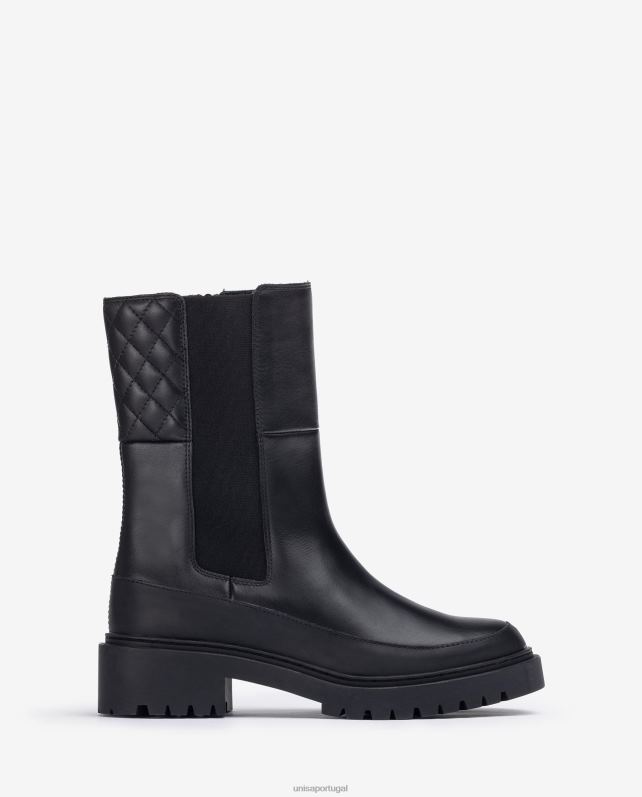 Unisa bota de cano curto com reforço e solado de trilha mulheres 6V2Z6916 preto