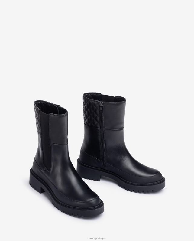 Unisa bota de cano curto com reforço e solado de trilha mulheres 6V2Z6916 preto