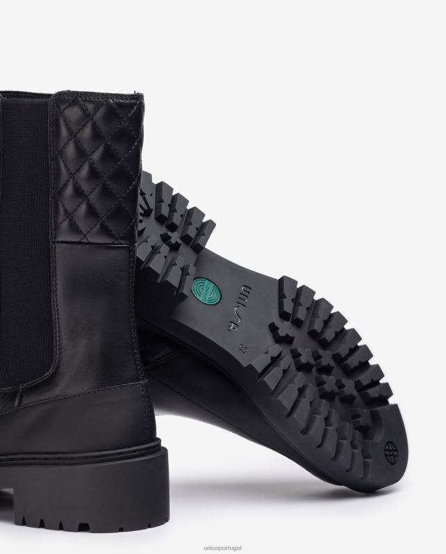 Unisa bota de cano curto com reforço e solado de trilha mulheres 6V2Z6916 preto