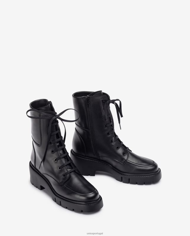 Unisa bota de cano curto com solado de trilha e cadarço mulheres 6V2Z6929 gracioso