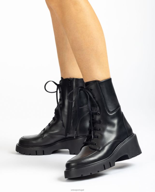 Unisa bota de cano curto com solado de trilha e cadarço mulheres 6V2Z6929 gracioso