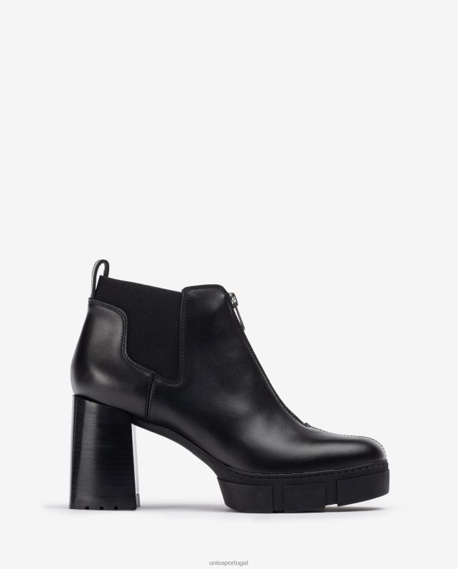 Unisa bota de cano curto com zíper e plataforma de trilha mulheres 6V2Z6953 gracioso