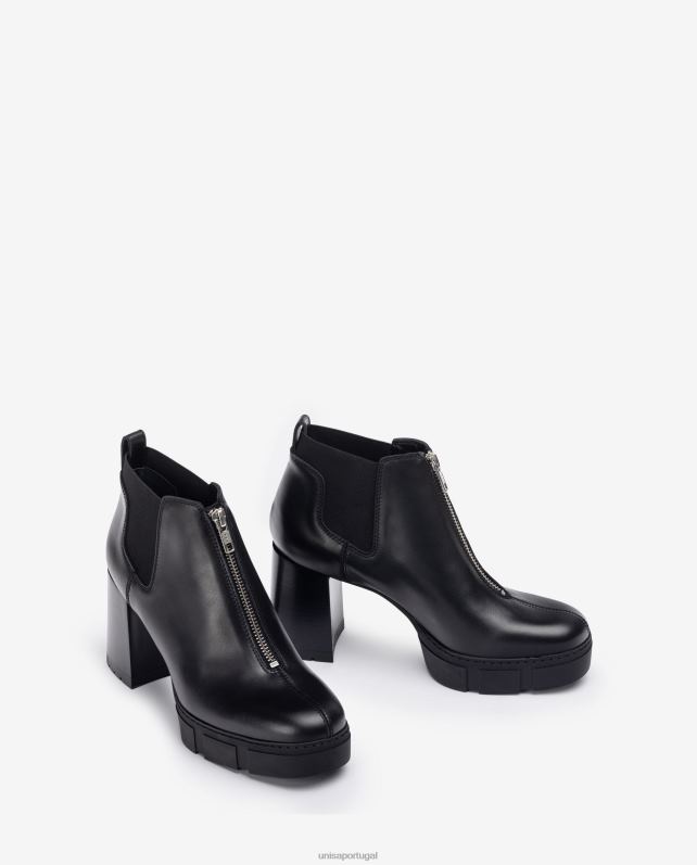 Unisa bota de cano curto com zíper e plataforma de trilha mulheres 6V2Z6953 gracioso