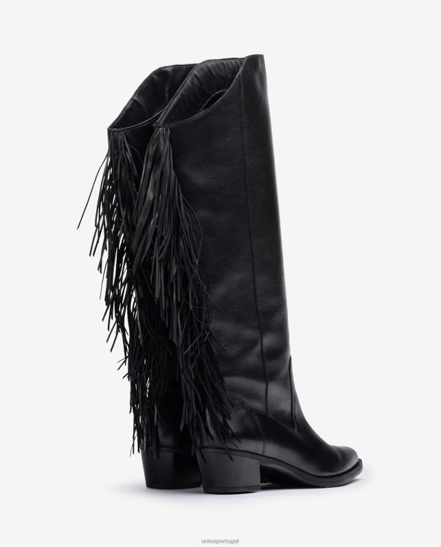 Unisa bota de couro com borlas mulheres 6V2Z61079 gracioso