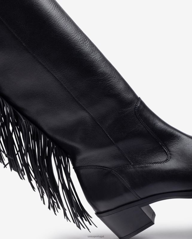 Unisa bota de couro com borlas mulheres 6V2Z61079 gracioso