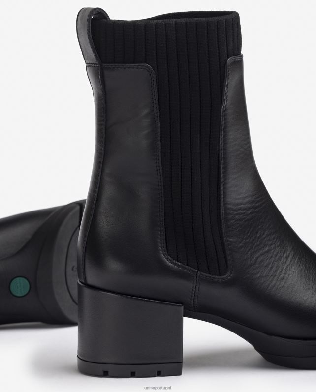 Unisa bota de couro com meia canelada crianças 6V2Z6939 moda