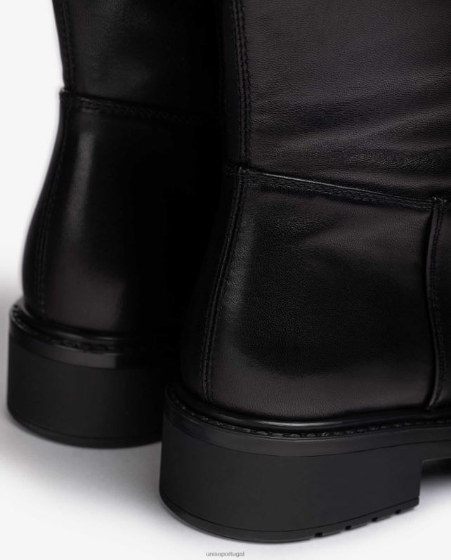 Unisa bota de couro com salto baixo mulheres 6V2Z61059 gracioso