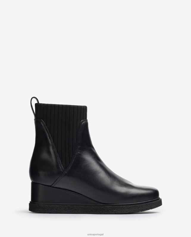 Unisa bota de couro com salto mulheres 6V2Z6945 moda