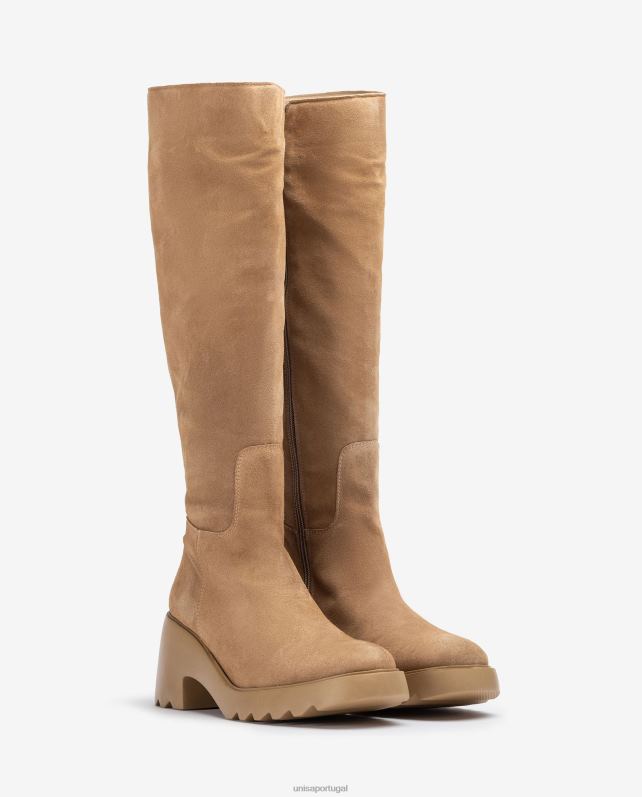 Unisa bota de couro com solado de borracha mulheres 6V2Z61075 moda