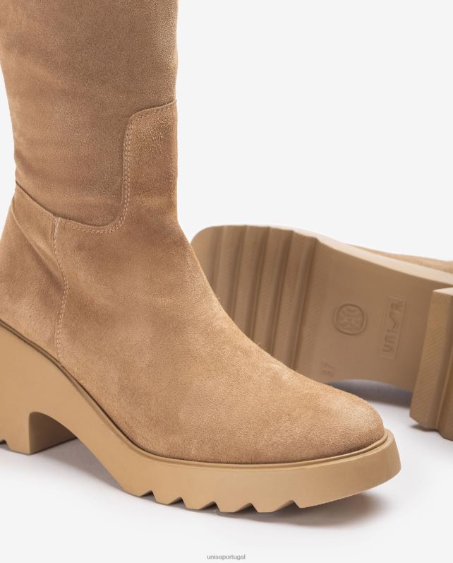 Unisa bota de couro com solado de borracha mulheres 6V2Z61075 moda