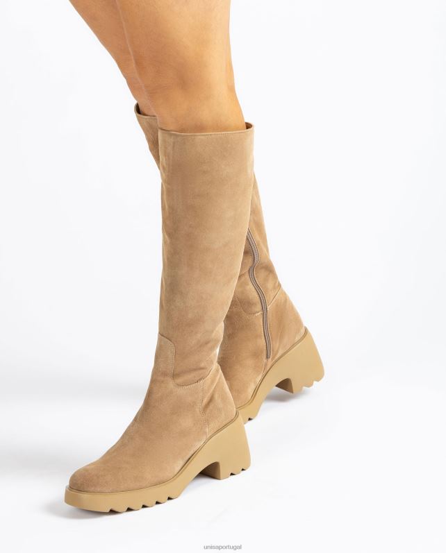 Unisa bota de couro com solado de borracha mulheres 6V2Z61075 moda