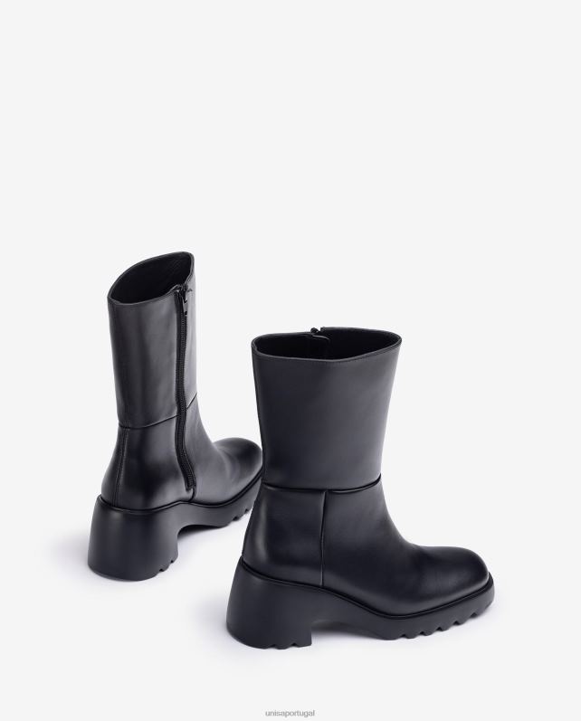 Unisa bota de couro com solado de borracha mulheres 6V2Z6967 moda