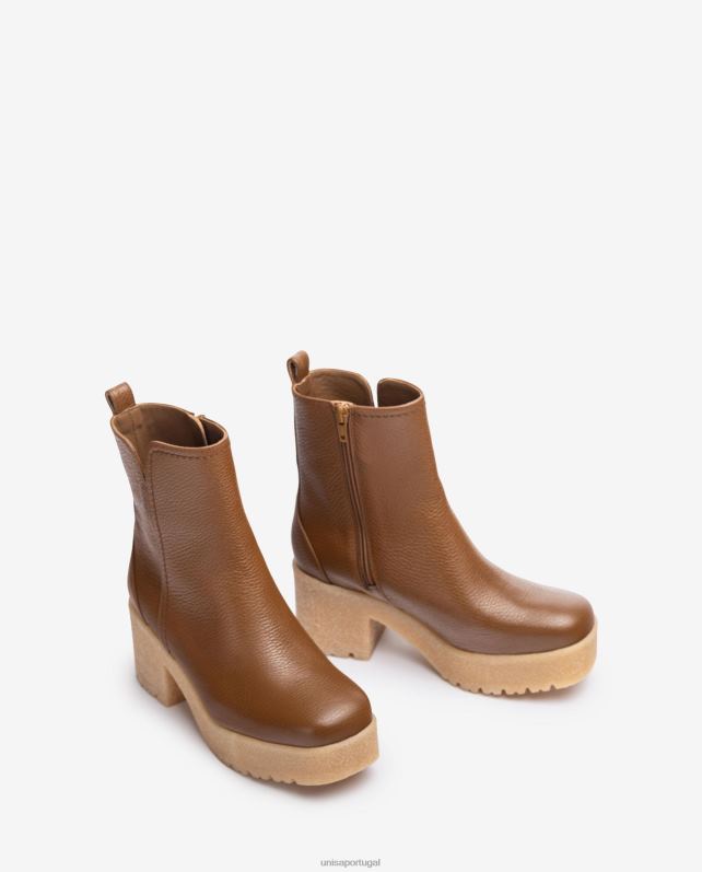 Unisa bota de couro com zíper interno crianças 6V2Z6950 moda