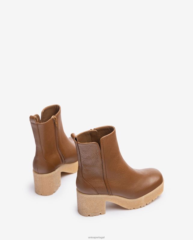 Unisa bota de couro com zíper interno crianças 6V2Z6950 moda