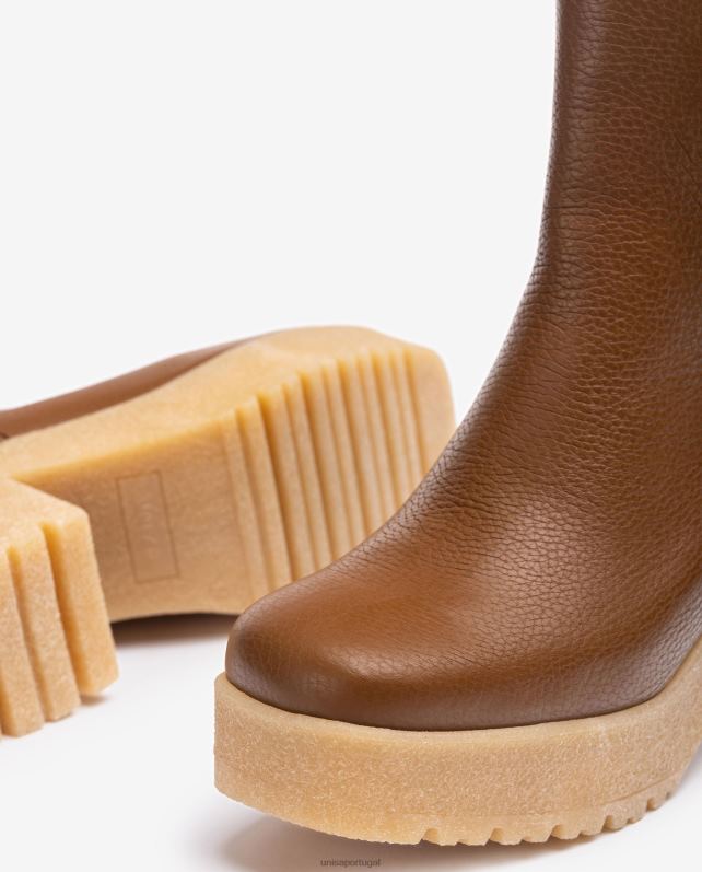 Unisa bota de couro com zíper interno crianças 6V2Z6950 moda