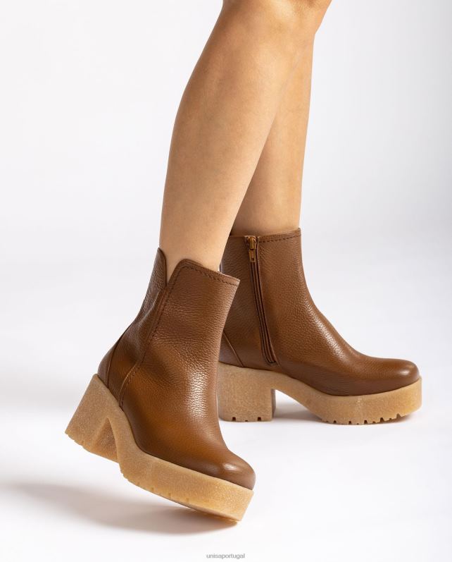 Unisa bota de couro com zíper interno crianças 6V2Z6950 moda