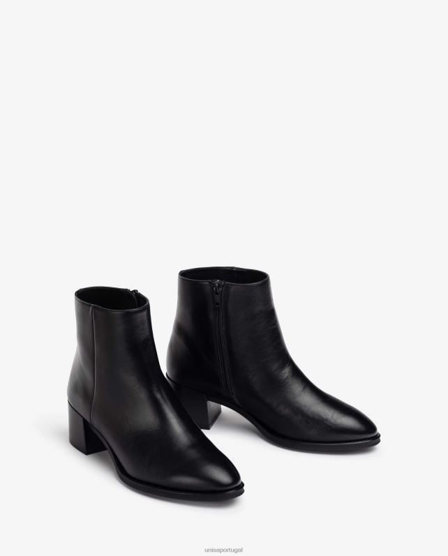 Unisa bota de couro com zíper interno mulheres 6V2Z61020 moda