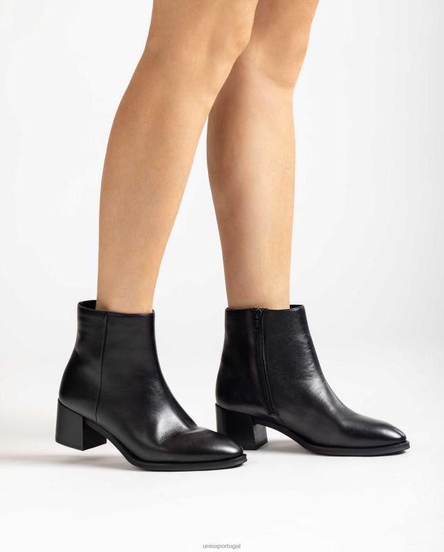 Unisa bota de couro com zíper interno mulheres 6V2Z61020 moda