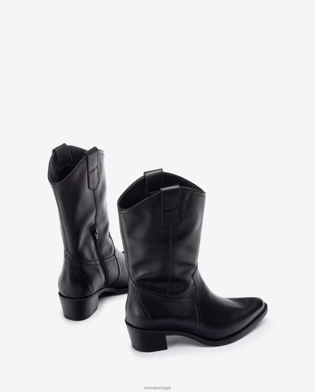 Unisa bota de couro estilo cowboy mulheres 6V2Z61053 moda