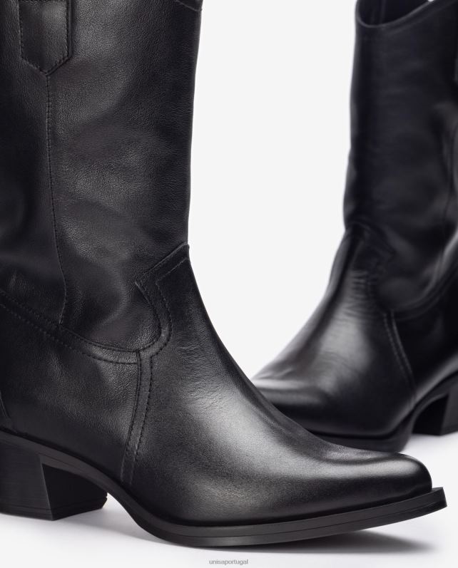 Unisa bota de couro estilo cowboy mulheres 6V2Z61053 moda