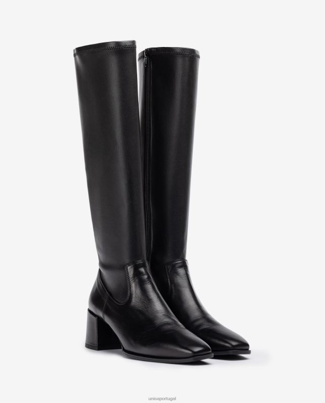 Unisa bota de salto largo com linha superior de um quarto de tecido elástico mulheres 6V2Z61040 moda