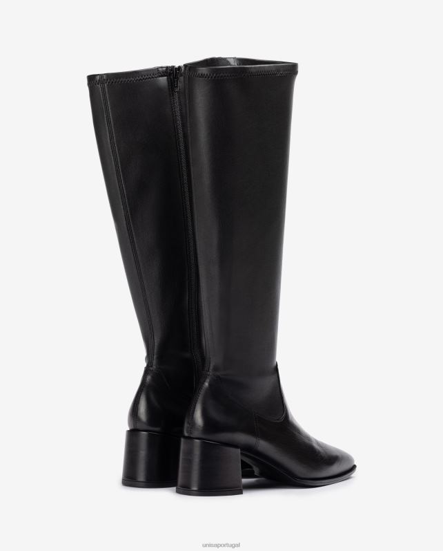 Unisa bota de salto largo com linha superior de um quarto de tecido elástico mulheres 6V2Z61040 moda