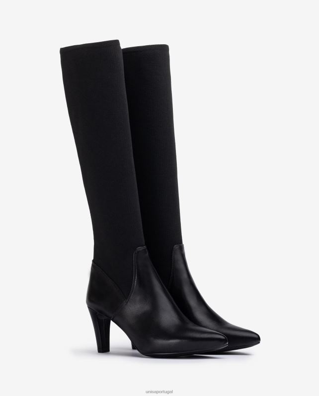 Unisa bota em couro e elástico mulheres 6V2Z61044 moda