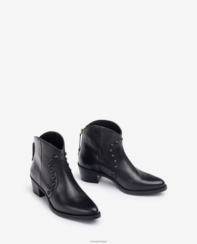 Unisa bota estilo cowboy com tachas mulheres 6V2Z61015 moda