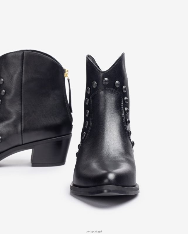 Unisa bota estilo cowboy com tachas mulheres 6V2Z61015 moda