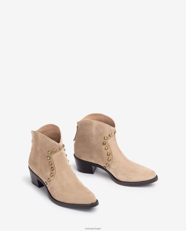 Unisa bota estilo cowboy com tachas mulheres 6V2Z6913 moda