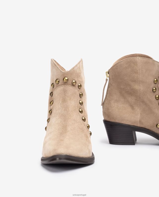 Unisa bota estilo cowboy com tachas mulheres 6V2Z6913 moda