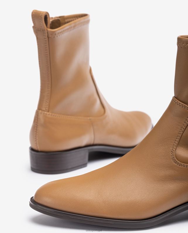 Unisa bota simples com cano baixo elástico mulheres 6V2Z6885 marrom