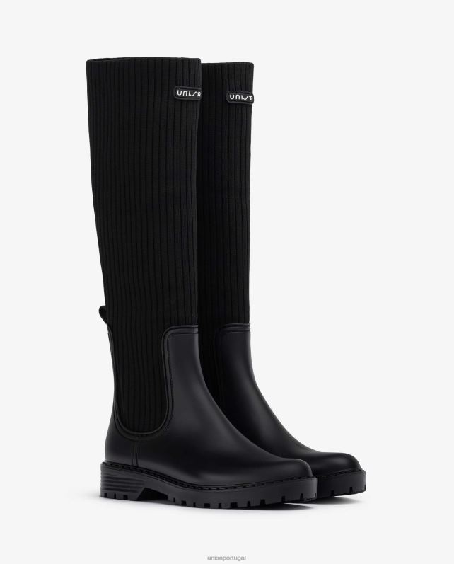 Unisa botas wellington supermacias mulheres 6V2Z61045 preto