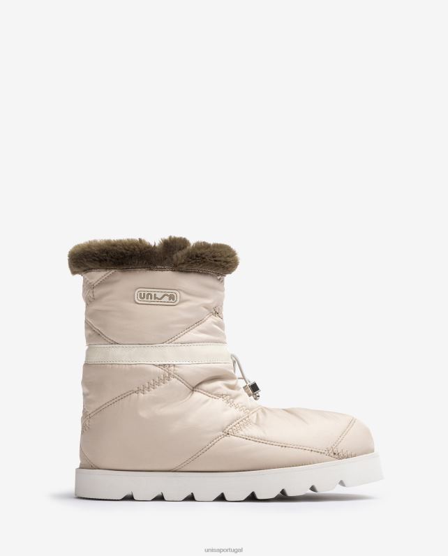 Unisa botins apres ski mulheres 6V2Z6886 bege