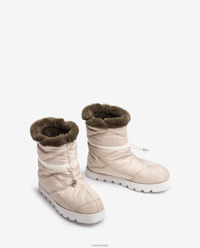 Unisa botins apres ski mulheres 6V2Z6886 bege